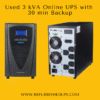 used 3 kVA online UPS with 30 min backup